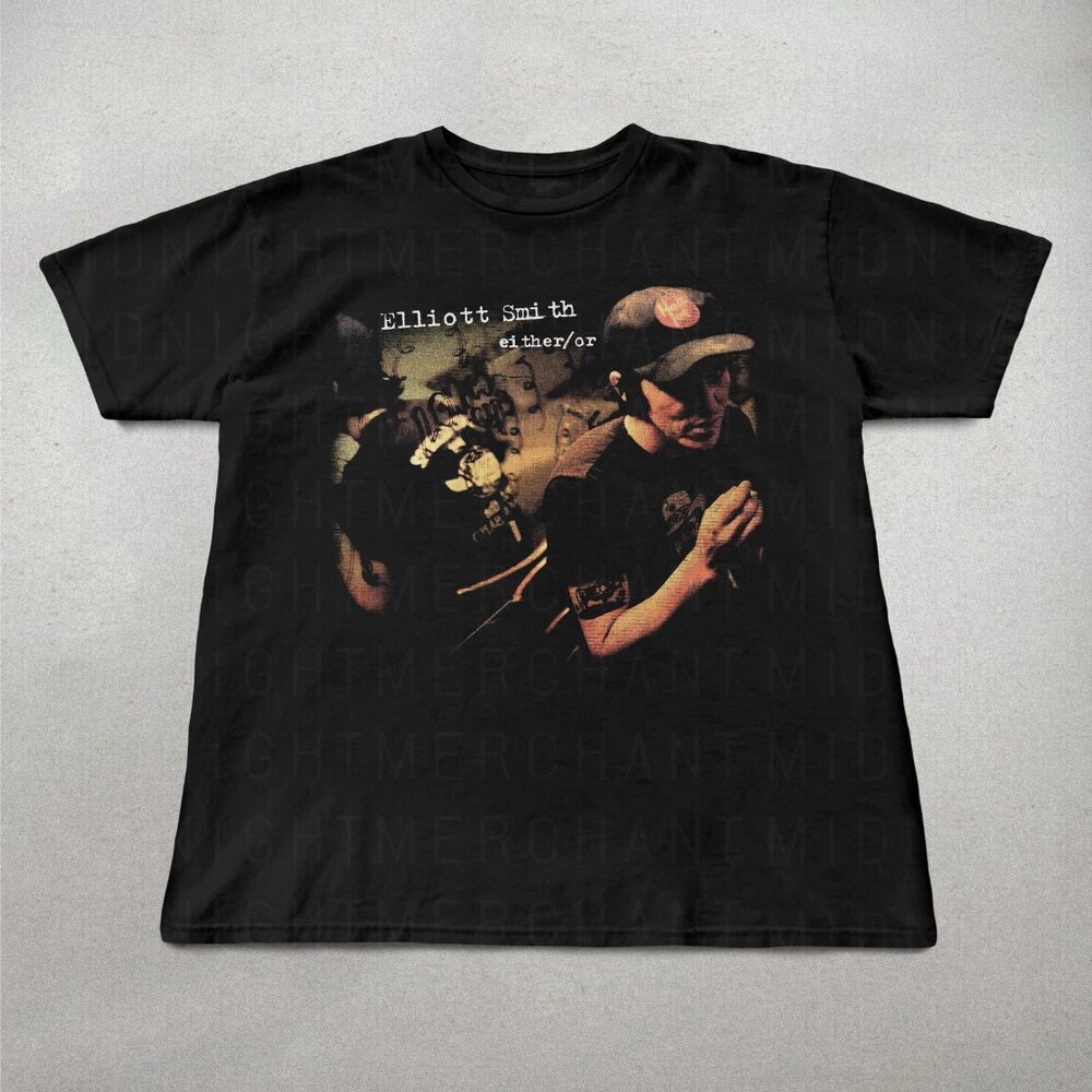 Elliot Smith Either or T-shirt, Indie folk shirt, retro 90s graphic tee